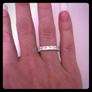 Cz sterling silver band